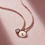 Birthstone And Initial Disc Charm Necklace, thumbnail 5 of 9