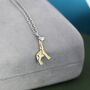 Sterling Silver Tiny Giraffe Necklace, thumbnail 1 of 12