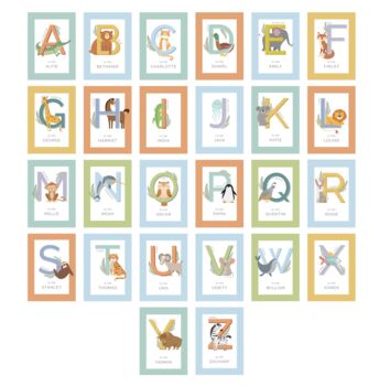 Personalised Animal Alphabet With Frame, 3 of 6