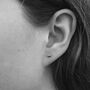 Mini Bird Stud Earrings Sterling Silver, thumbnail 2 of 4