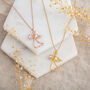 Rose Gold Plated Sterling Silver Angel Necklace, thumbnail 2 of 5