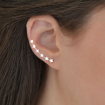 Sterling Silver Star Ear Climbers, 5 of 11