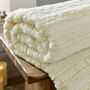 Chatsworth Supersoft Faux Fur Throw 130x170cm Cream, thumbnail 3 of 4