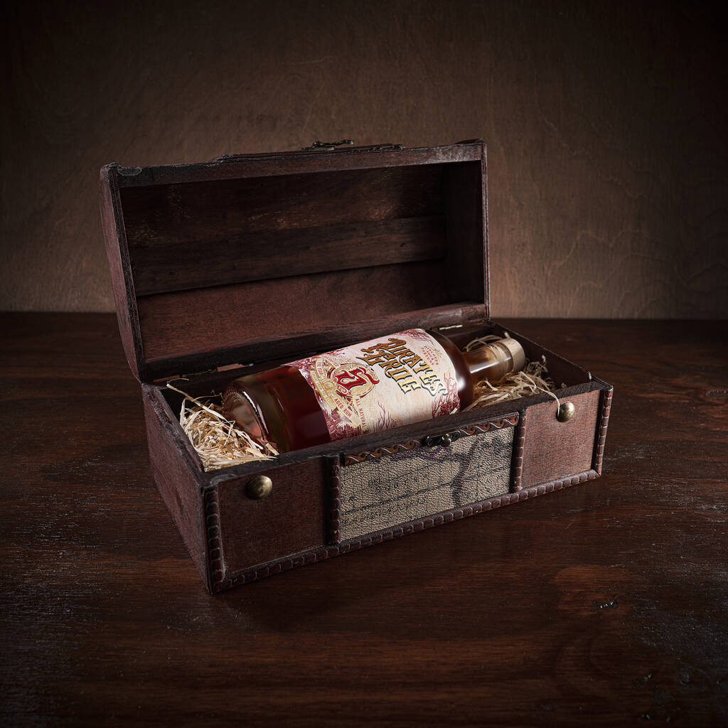 Five Year Aged Rum Gift Chest With Personalised Scroll, 1 of 4