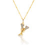 Gold Plated Y Initial Necklace With Mother Of Pearl, thumbnail 2 of 6