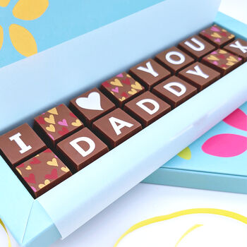 Personalised I Love My Grandad, Dad, Chocolate Gift, 4 of 8