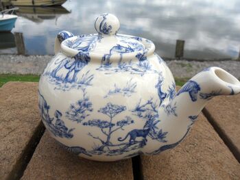 Two Cup Teapot In Blue Safari Design, 9 of 12