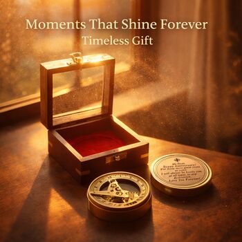 Eternal Direction Brass And Copper Colour Anniversary Sundial Compass, 7 of 12