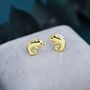 Sterling Silver Chameleon Stud Earrings, thumbnail 4 of 8
