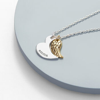 Personalised Heart And Wing Necklace, 7 of 12