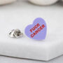 F Cancer Heart Pin Badge, thumbnail 11 of 12