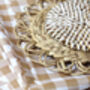 Gingham Check Scallop Edge Tablecloth, thumbnail 3 of 7