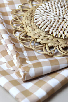 Gingham Check Scallop Edge Tablecloth, 3 of 7