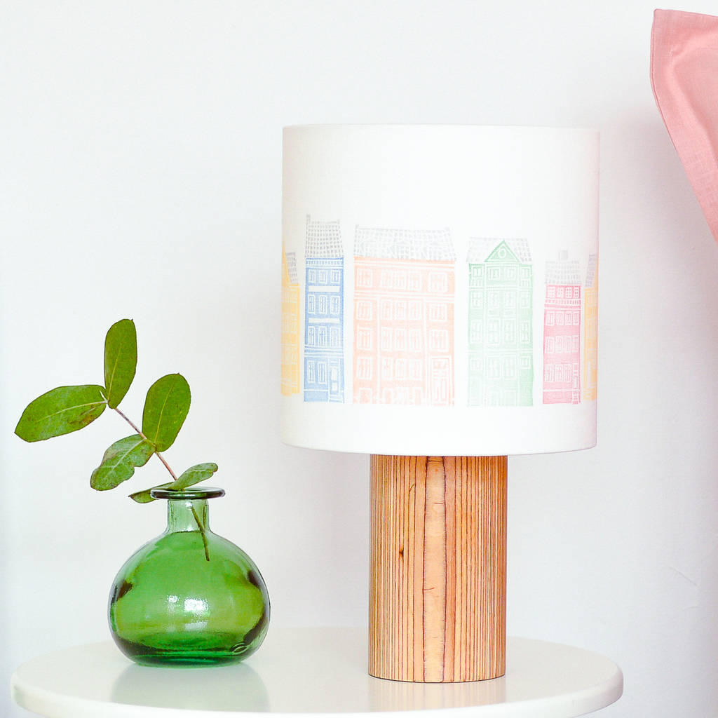 Copenhagen Colourful Buildings Drum Lampshade By Lume