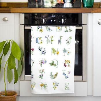 Inky Wildflower Tea Towel, 6 of 12