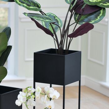 Square Metal Planter With Stand, 8 of 9
