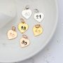 Sterling Silver, Rose Gold Or Gold Vermeil Number Charm, thumbnail 3 of 6