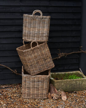 Square Rattan Log Basket, 5 of 9