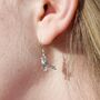 Sterling Silver Pigeon Hoop Or Hook 3D Earrings, thumbnail 1 of 6