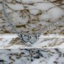 Twin Heart Pendant Necklace Personalised Gift, thumbnail 5 of 6