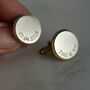 Personalised Curve Engraved Bronze And Copper Cufflinks, thumbnail 7 of 12