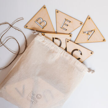 Wooden Bunting Letters, 3 of 8