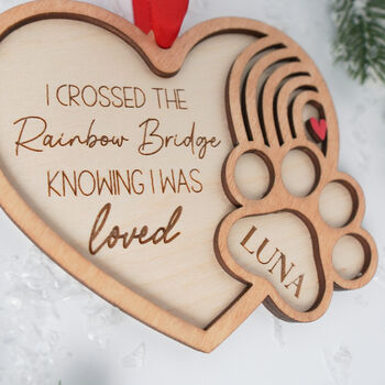 Personalised Pet Loss Christmas Bereavement Ornament, 3 of 5