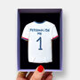 Personalised White Football Shirt Iced Biscuit Father's Day Letterbox Gift, thumbnail 1 of 10