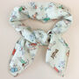 Dog Print Cotton Blend Square Scarf, thumbnail 2 of 4