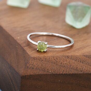 Peridot Ring In Sterling Silver, 2 of 10