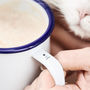 Personalised Engraved Handle Cat Lovers Enamel Mug, thumbnail 3 of 6