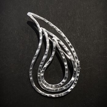 Hammered Paisley Brooch, 7 of 7