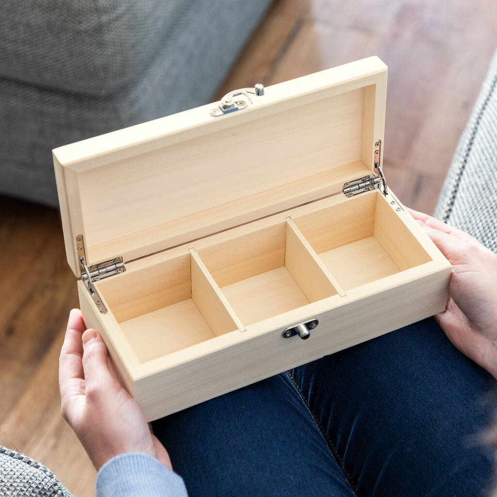 personalised garden seed box with three compartments by mirrorin