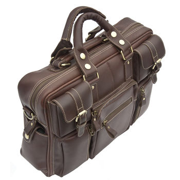 Luxury Leather Multi Pocket Travel Bag, 8 of 8