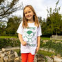 Twist And Sprout Girls' Christmas T Shirt, thumbnail 3 of 4