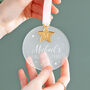 Acrylic Hanging Decoration With Gold Star Charm, thumbnail 1 of 2