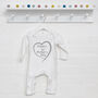 Happy First Mother's Day Heart Babygrow, thumbnail 7 of 9