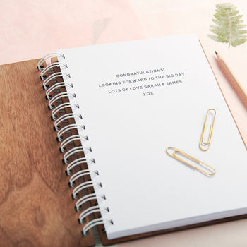 Personalised Walnut Wedding Notebook, 3 of 6