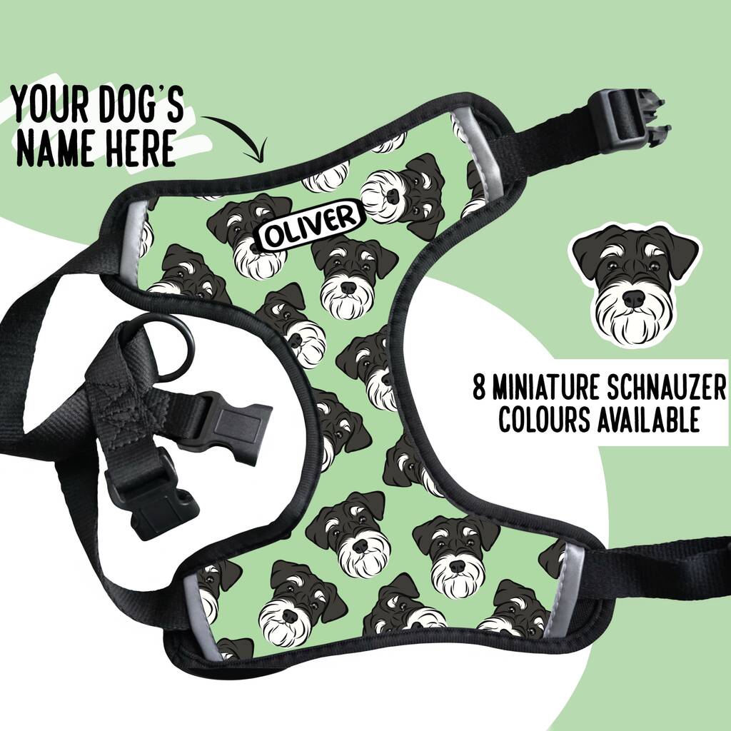 Miniature Schnauzer Pattern Harness By Digi Doggo