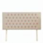 Upholstered Linen Single Headboard With Contrast Button Tufting, thumbnail 2 of 11