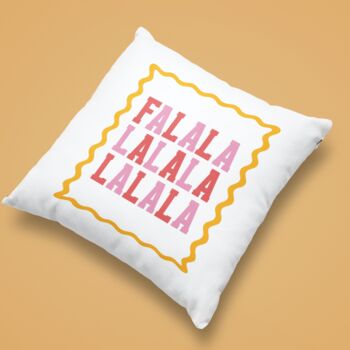 Fa La La Fun Christmas Cushion, 2 of 4