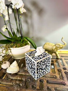 Mother Of Pearl Inlay Tissue Box | Twilight Luxe, 5 of 6