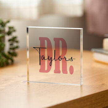 Personalised Doctor Graduation Desk Plaque Gift Sign, 4 of 7