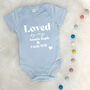 Loved By Auntie And Uncle Personalised Babygrow, thumbnail 4 of 9