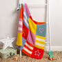 Toddler Bright Blanket Easy Knitting Kit, thumbnail 1 of 7