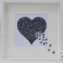 Stunning 3D Black Butterfly Heart Framed Wall Art, thumbnail 1 of 4
