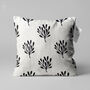 Black And White Cushion Cover With Floral Pattern, thumbnail 1 of 6