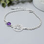 Tree Of Life Birthstone Bracelet Sterling Silver, thumbnail 2 of 4