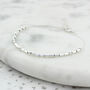 Strong Woman Sterling Silver Morse Code Chain Bracelet, thumbnail 2 of 6