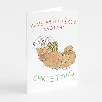 'Have An Otterly Magical Christmas' Card, 3 of 5